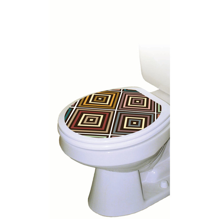 Toilet Tattoos Diamonds or Squares Toilet Seat Sticker,Lid Decal Wayfair